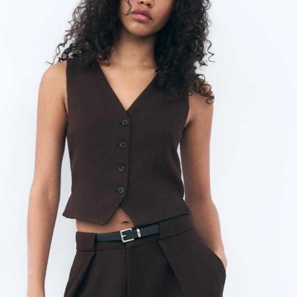 Zara Brown Vest
